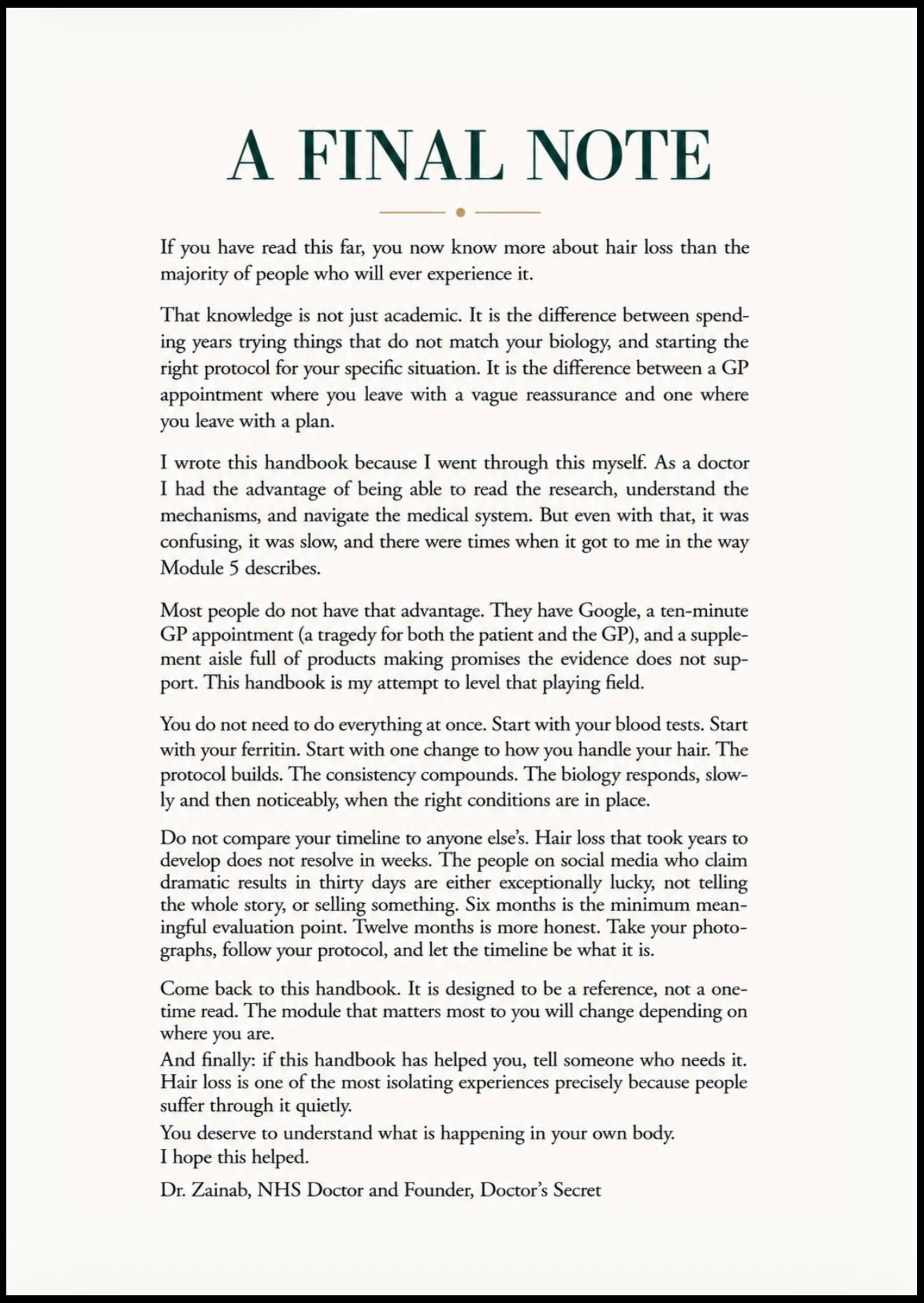 Your Hair Loss Handbook - Digital E-Book