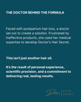 Doctor's Secret Hair Growth Oil with Rosemary, Castor, Lavender, Peppermint, Caffeine, Rosehip and Sweet Almond Oils. 100% Natural Vegan, Doctor Formulated For Thinning Hair (100ml)