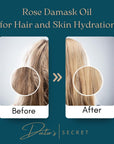 Doctor's Secret Squalane, Rose, Joboba Multipurpose Oil Hair, Face, Body - Leave-In Hair Oil Ends Conditioning Shine Facial Oil Vegan 100% Natural Nourishing Hydrating Glow Glass Skin & Hair