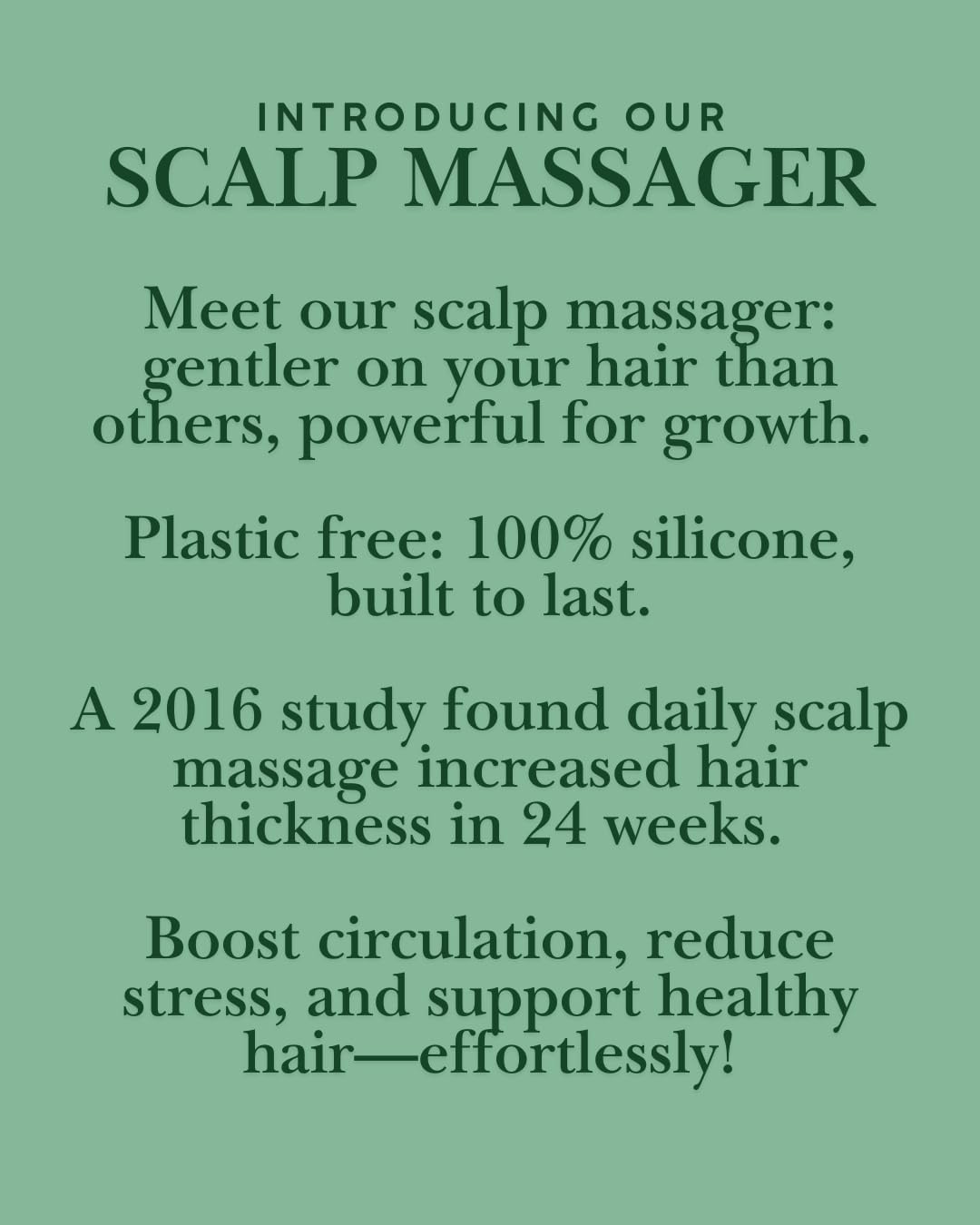 Doctor's Hair Secret Scalp Massager Shampoo Brush Silicone Hair Growth and Scalp Care Shower Brush Head Massager Scrubber Exfoliator for Dandruff, Men, Women and Children, Green