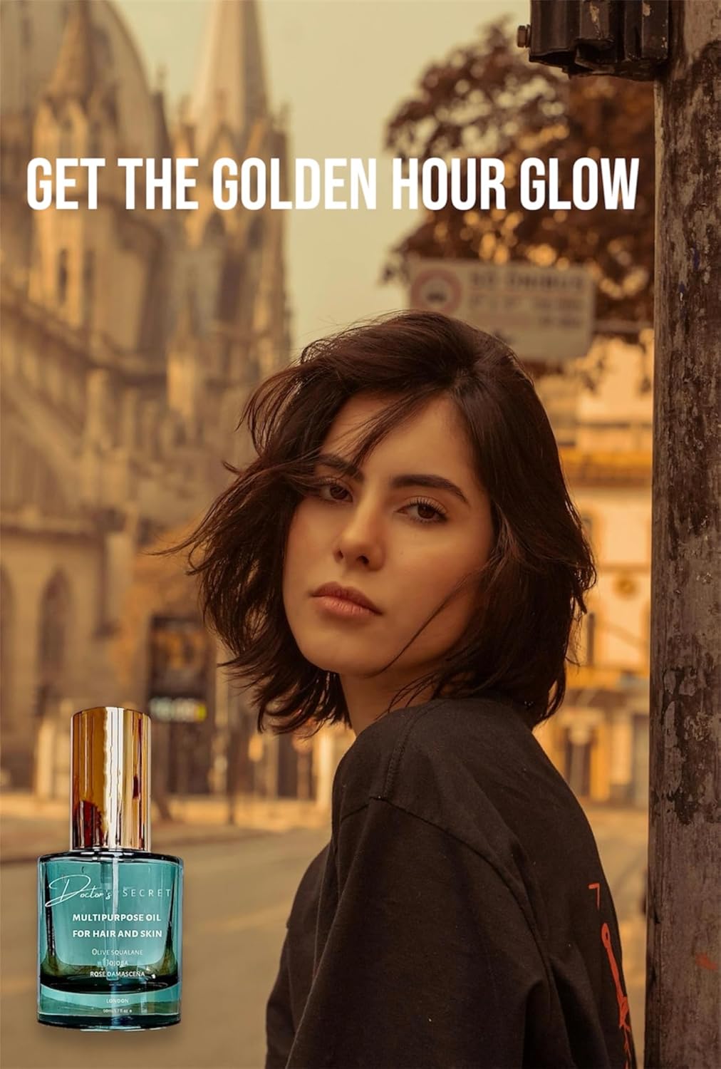 Doctor's Secret Squalane, Rose, Joboba Multipurpose Oil Hair, Face, Body - Leave-In Hair Oil Ends Conditioning Shine Facial Oil Vegan 100% Natural Nourishing Hydrating Glow Glass Skin &amp; Hair