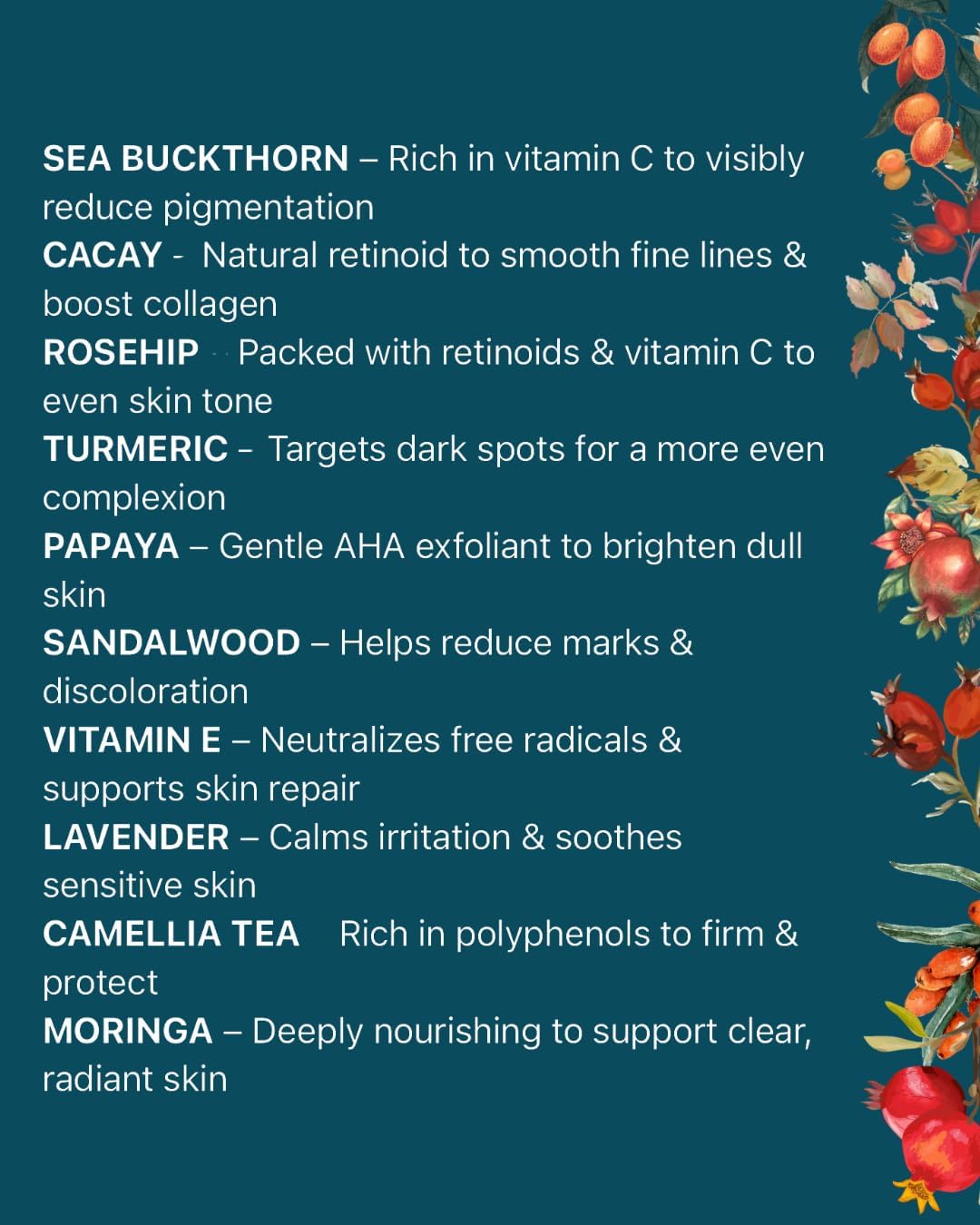 Doctor's Secret Pure Radiance Elixir Face Oil, Rosehip, Turmeric, Sea Buckthorn, Cacay, Moringa, Camellia, Papaya, Pomegranate, Sandalwood, Lavender, Vitamin E to Even Tone and Pigmentation