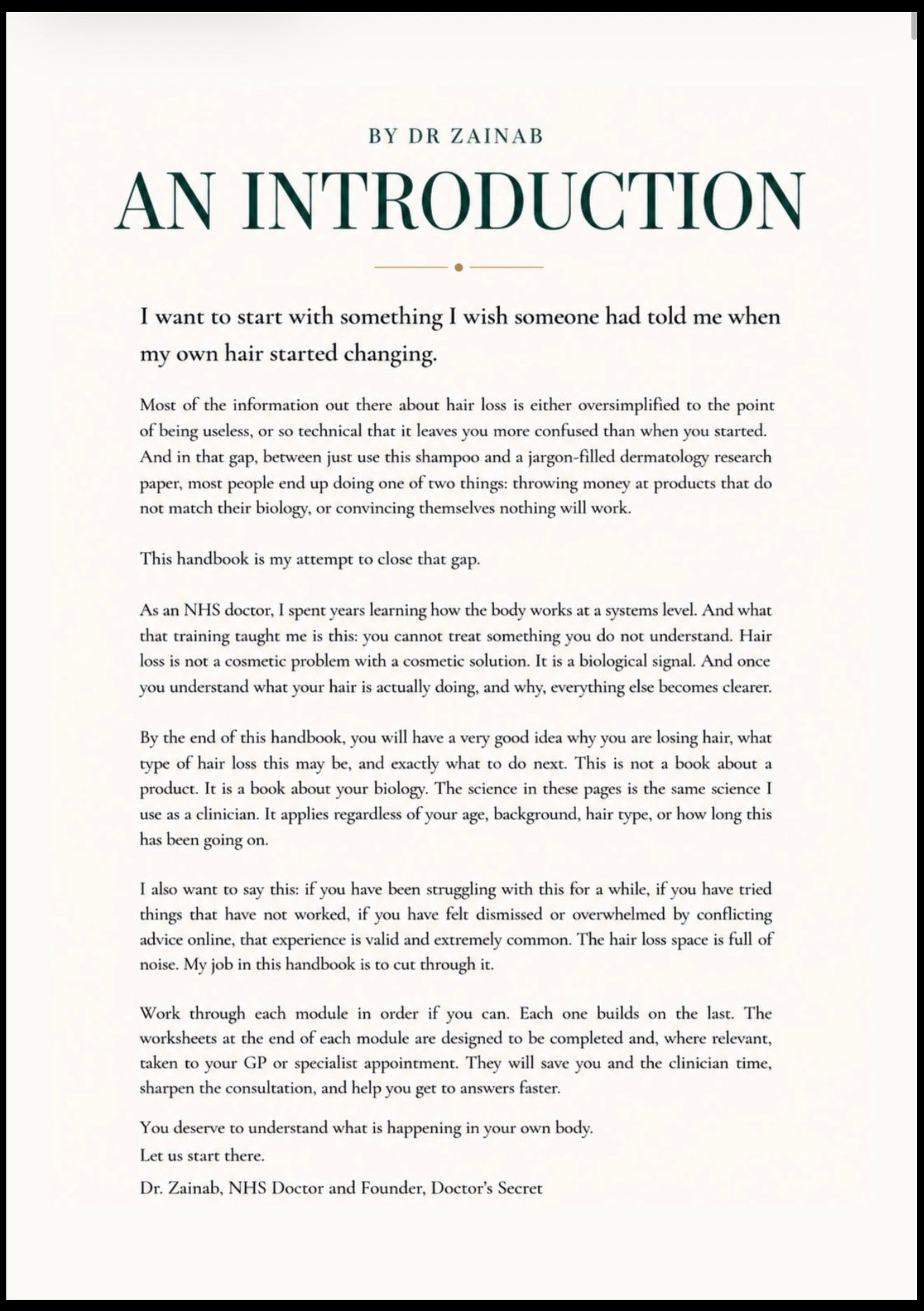 Your Hair Loss Handbook - Digital E-Book